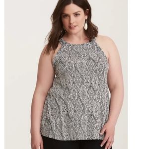 Torrid High Necked Geometric Print Tank
